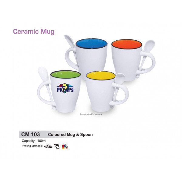 CM 103 Coloured Mug & Spoon